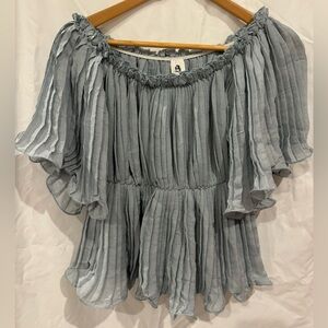 Flawless Brand Women’s Ruffled Peplum Crop Top Off The Shoulder NWT Size Large